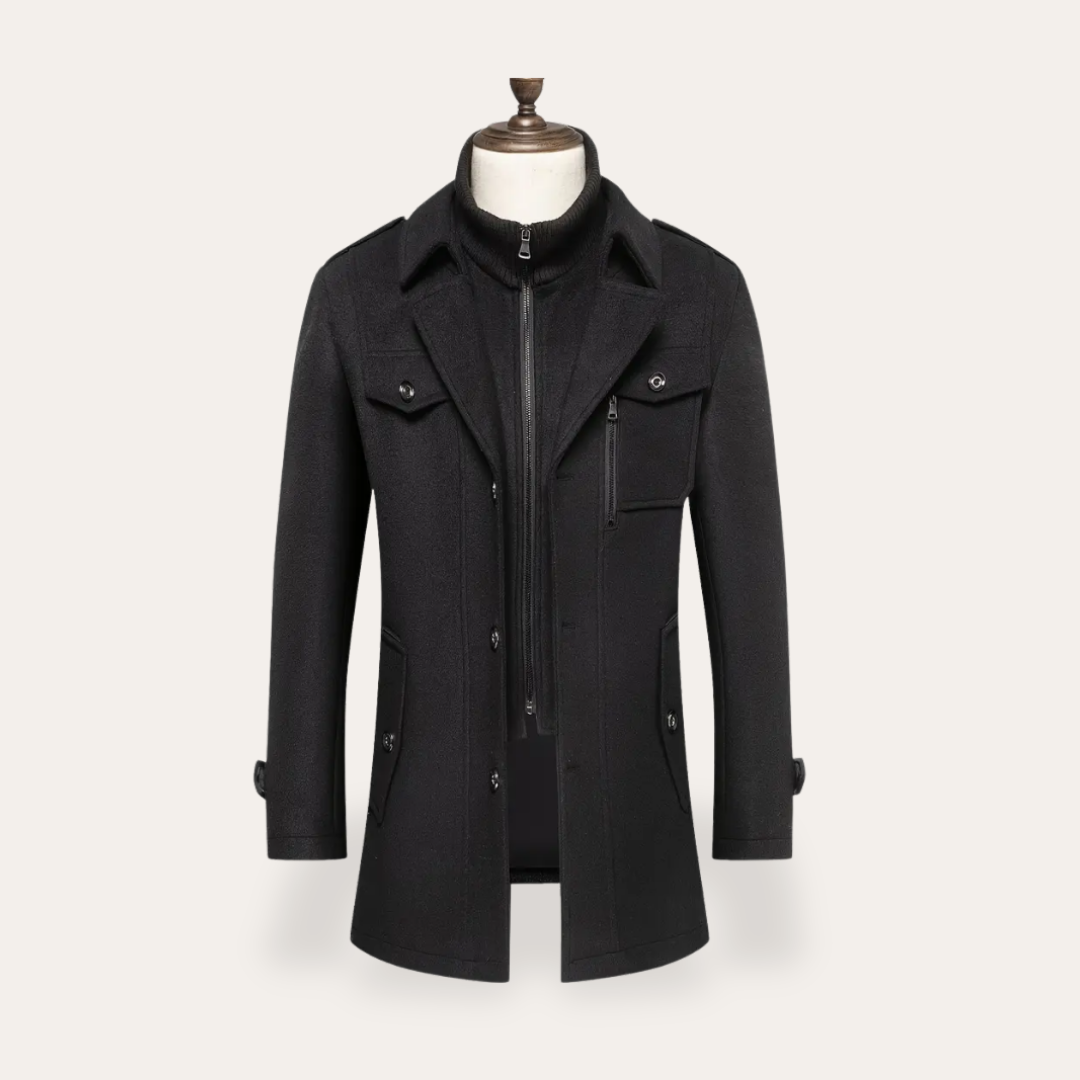 Herren Mantel Materialmix Winterjacke | Vestea