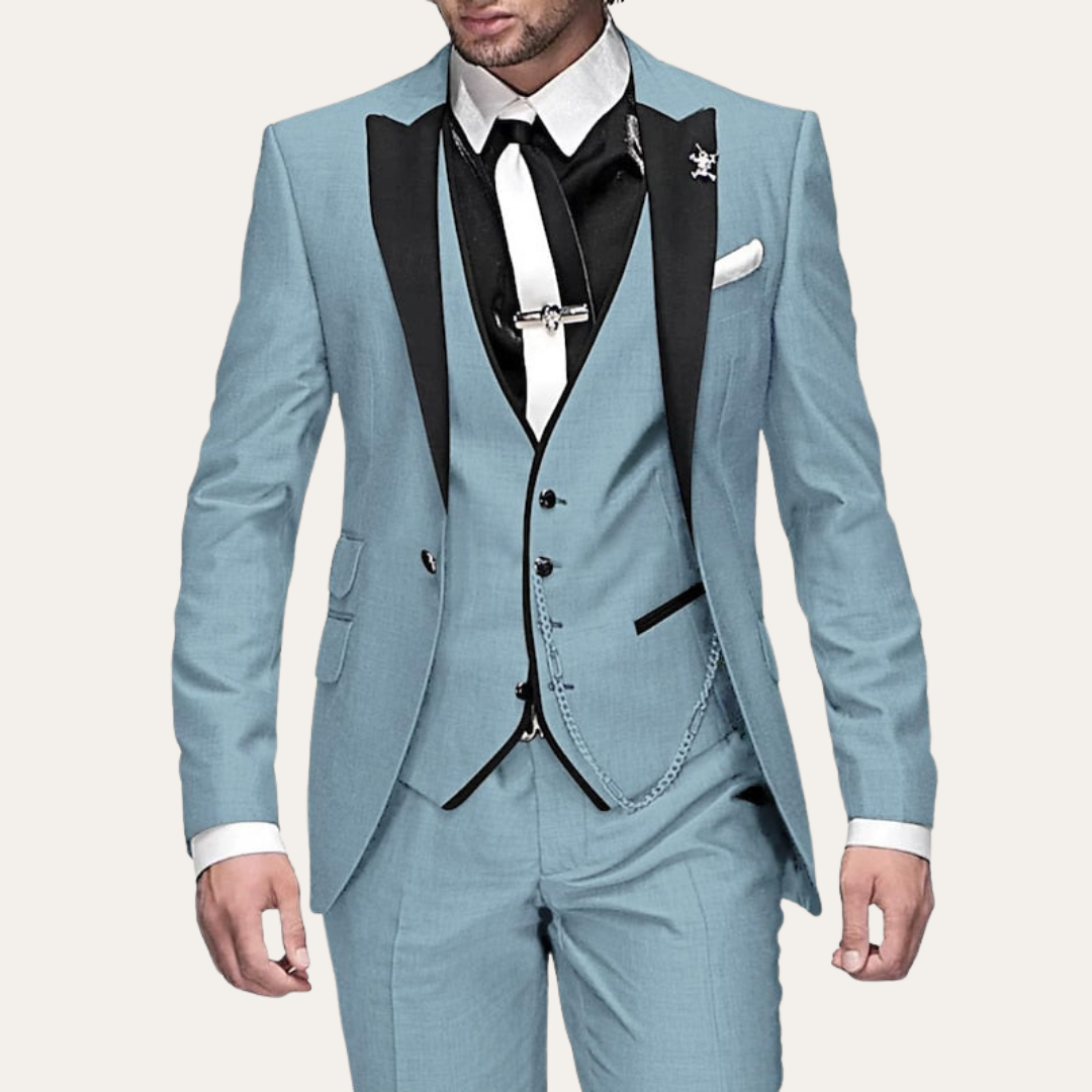 Herren 3-teiliger Anzug Modern Sakko Weste Hose Hochzeit | Vestea