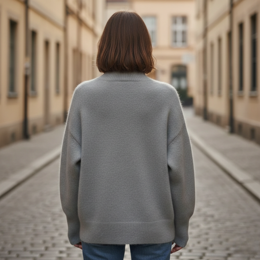 Turtleneck Sweater Knit Oversized Women Winter