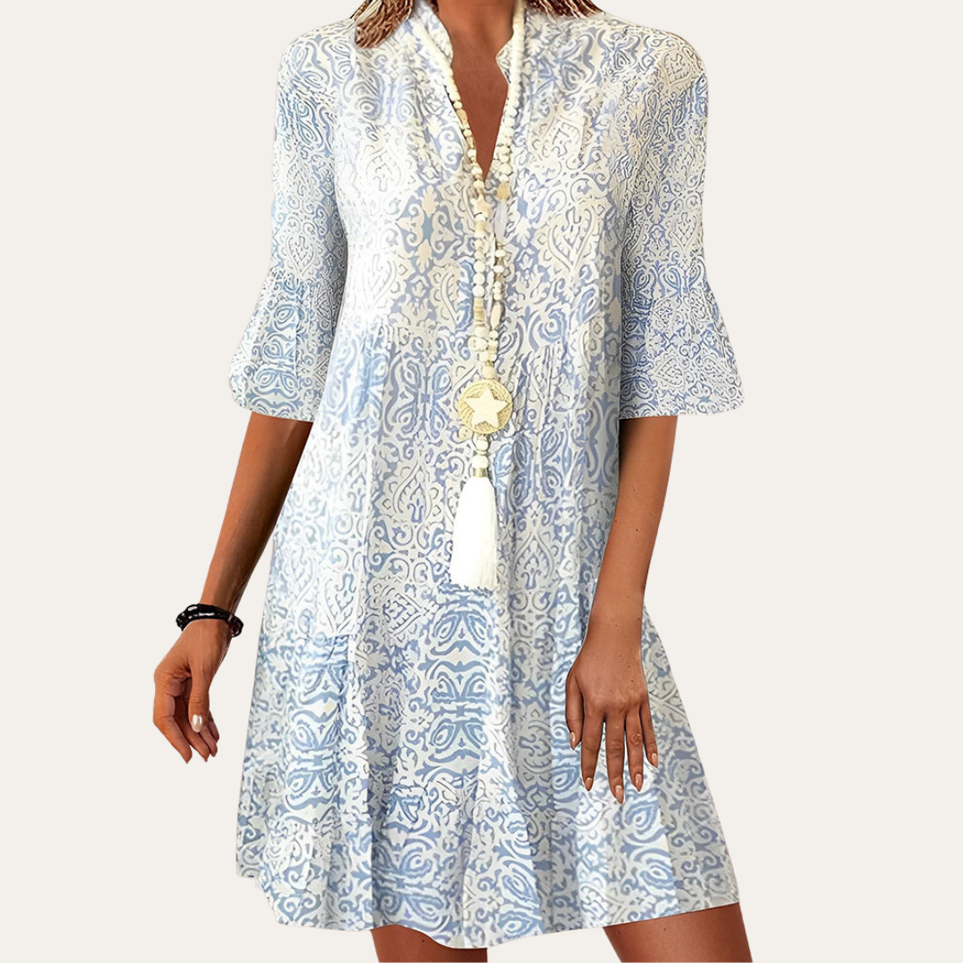 Vestea | Damen Leinenkleid Sommer Boho