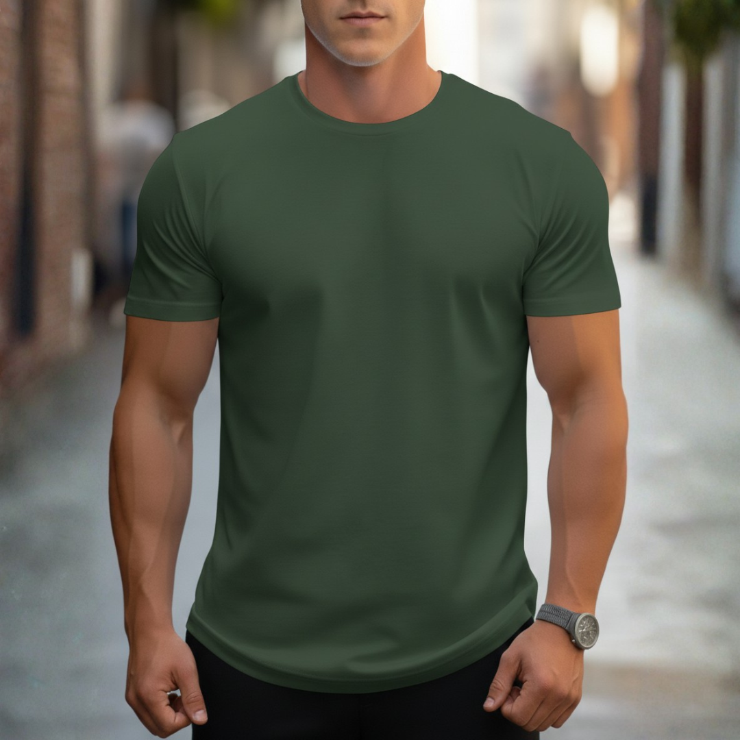 T-shirt col rond manches courtes coupe ajustée homme