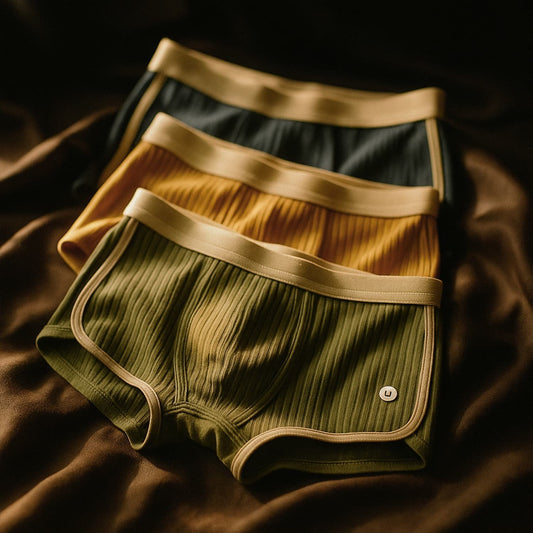 Men's Ribbed Organic Cotton Boxer Loungewear Front