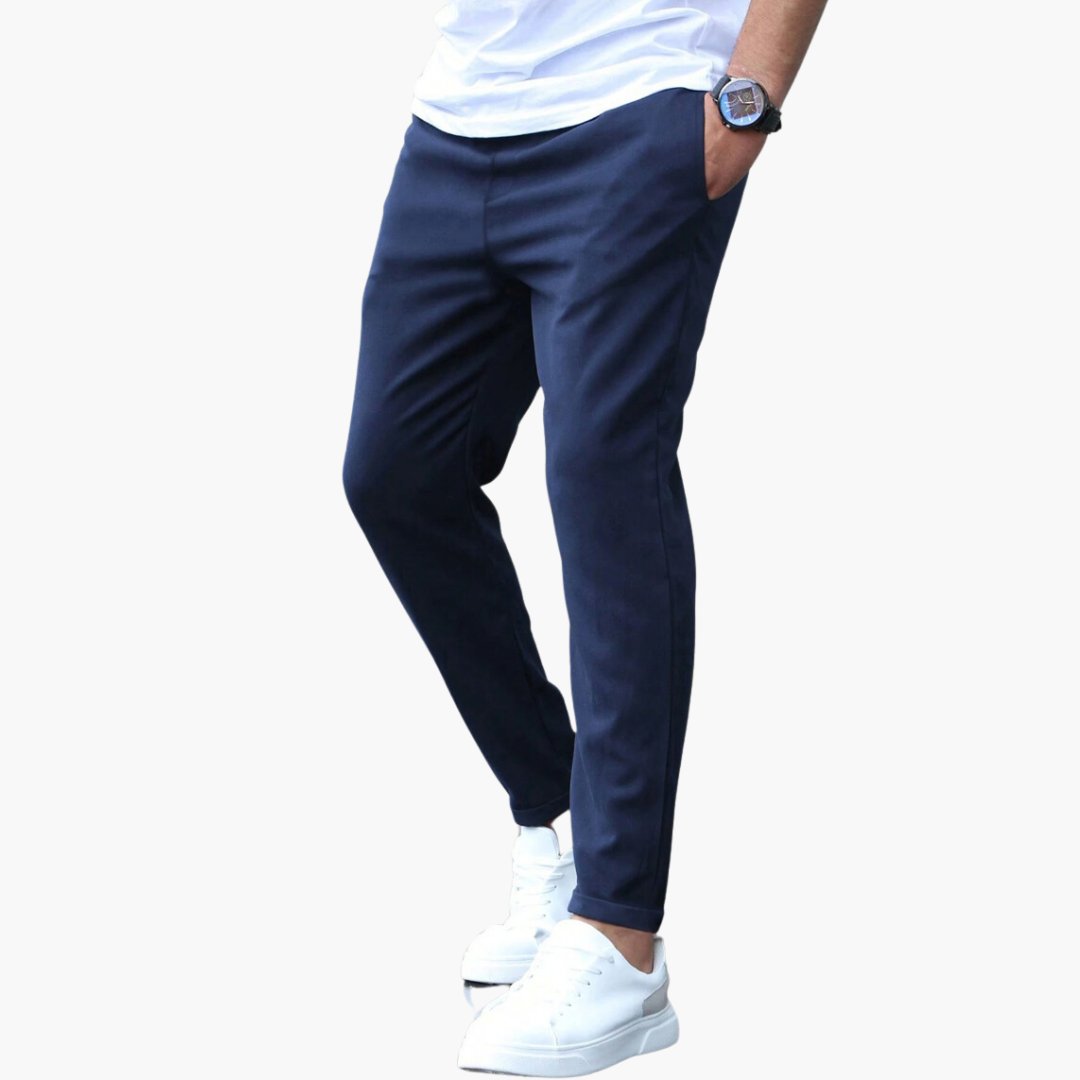 Men's Stretch Pants | Tapered Drawstring Comfort Fit View 13