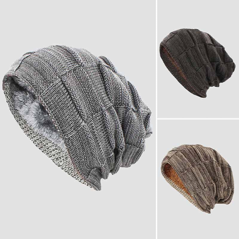 Unisex Knit Slouchy Beanie | Oversized Cotton Blend Side