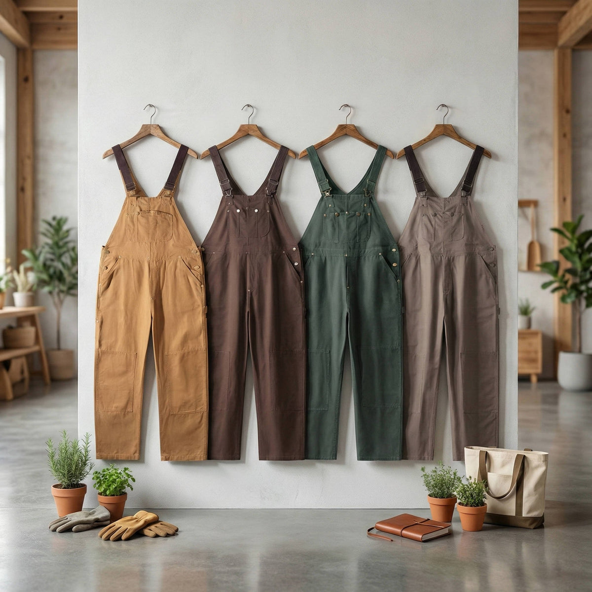 Women's Canvas Duck Bib Overalls | Adjustable Workwear View 12