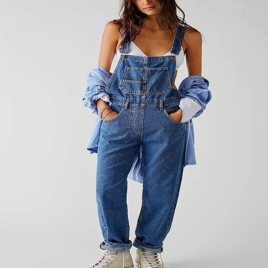 Women's Full-Length Dungarees | Adjustable Straps Front