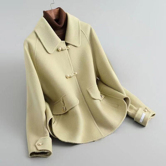 Women's Pearl Button Knit Coat | Toggle Closure Front