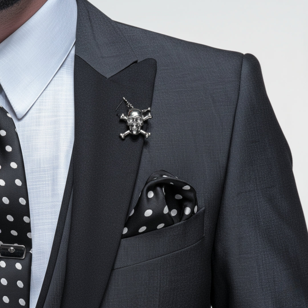 Herren 3-Teiler Anzug Slim Fit – Sakko, Weste & Hose aus Polyester-Viskose-Mix | Vestea