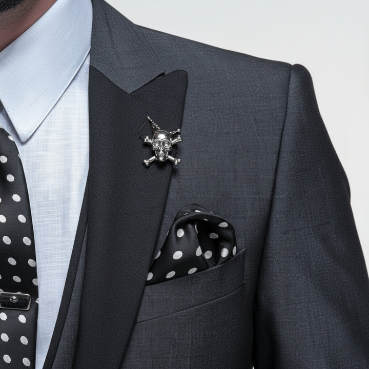 Herren 3-Teiler Anzug Slim Fit – Sakko, Weste & Hose aus Polyester-Viskose-Mix | Vestea