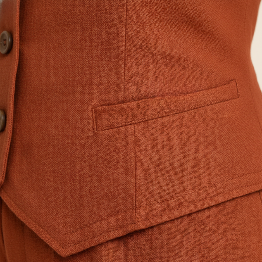 Komplett-Set für Damen aus Polyester mit Weste und Hose | Vestea