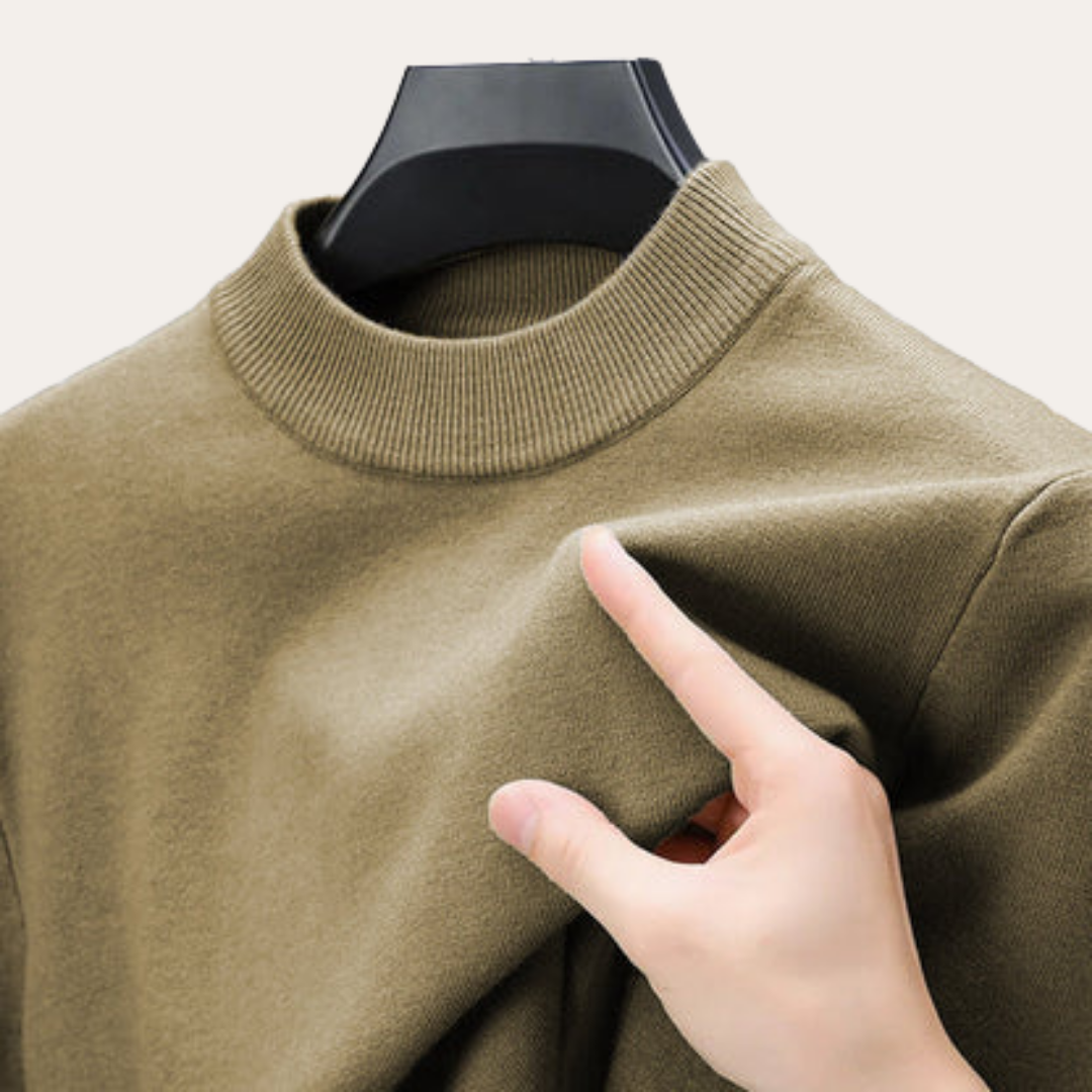 Herren Pullover Rundhals Langarm Basic | Vestea