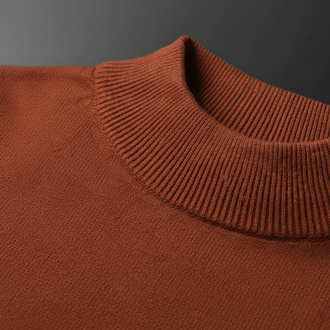 Pull-over en tricot à col roulé pour homme