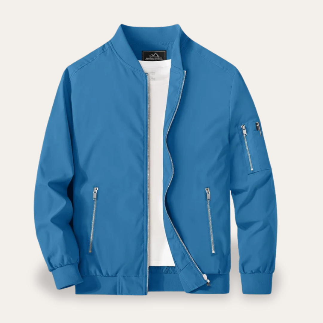 Herren Bomberjacke mit Reißverschluss Taschen Freizeitjacke | Vestea