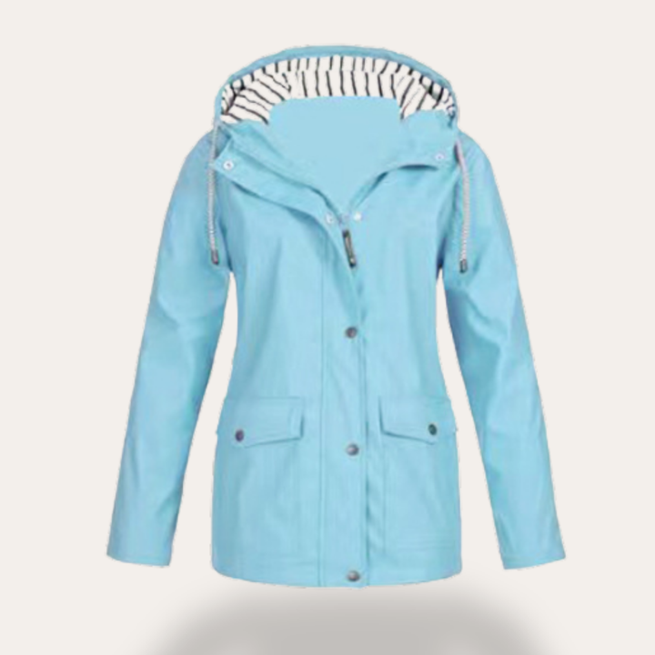 Damen Regenjacke mit Kapuze wasserabweisend | Vestea