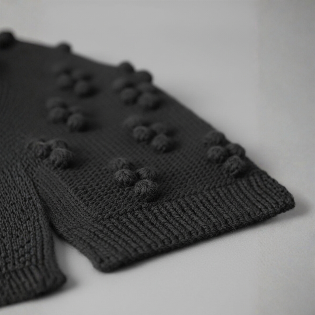 Damen Lange Grobstrick-Strickjacke mit Zopfmuster | Vestea