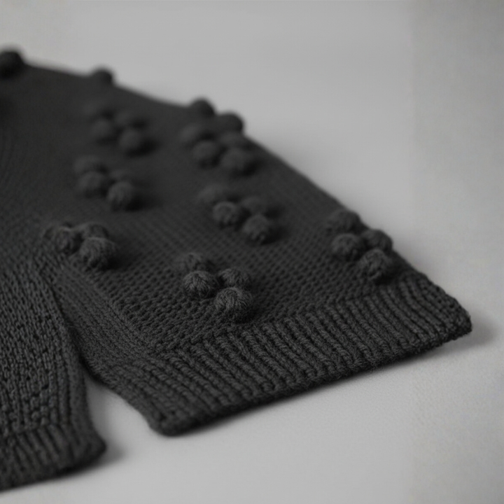 Damen Lange Grobstrick-Strickjacke mit Zopfmuster | Vestea