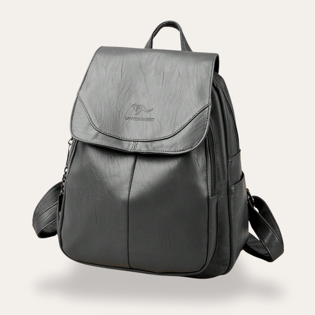 Vintage Damen Rucksack Kunstleder Diebstahlsicher City Daypack | Vestea