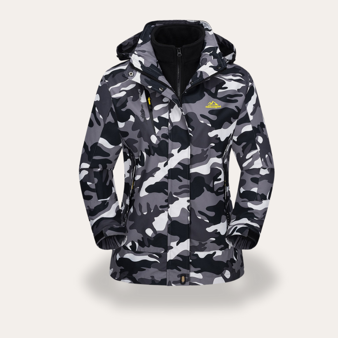 Damen Outdoorjacke wasserdicht mit Kapuze und Reißverschluss | Vestea
