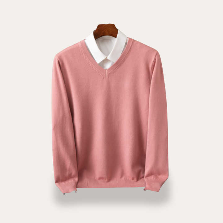 Herren Strickpullover V-Ausschnitt Komfort Freizeit | Vestea