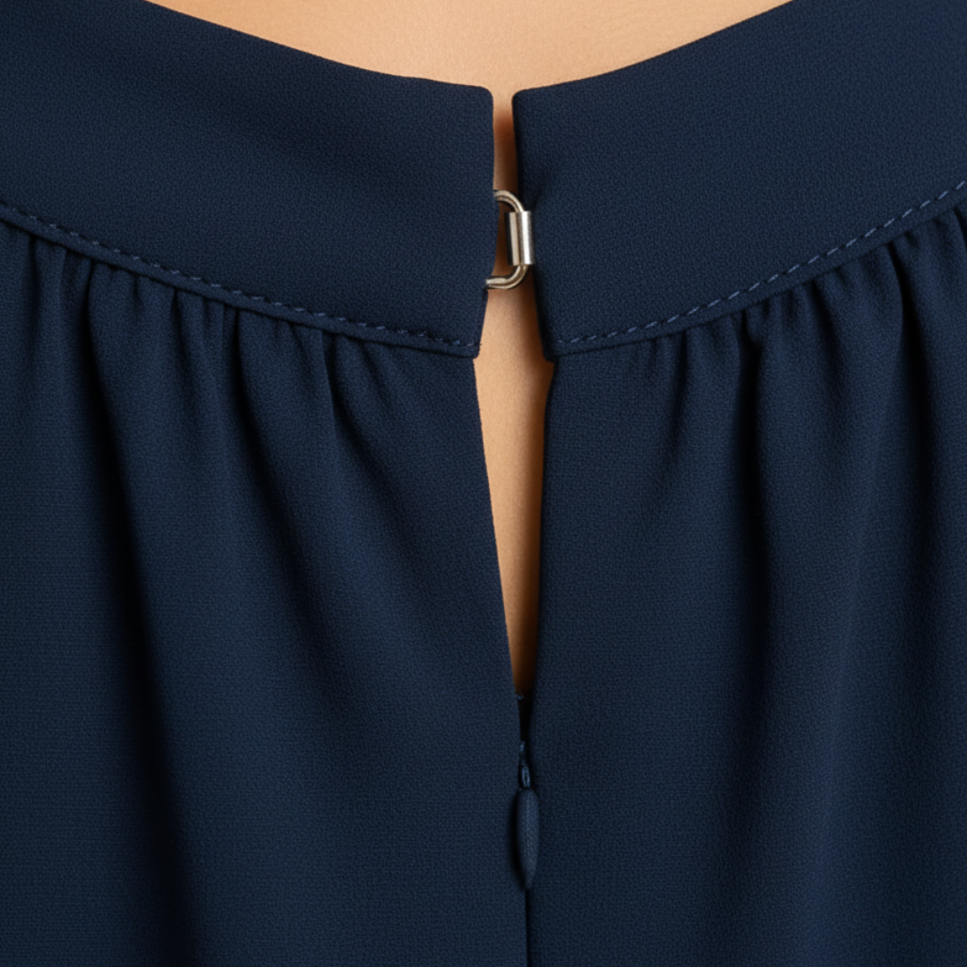 Damenkleid mit Halterneck und Stufenrock | Vestea