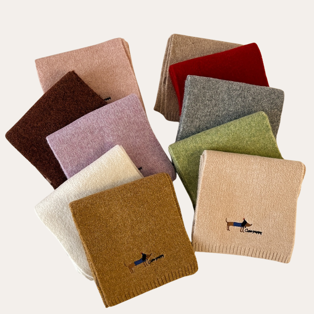 Damen Schal mit Hundemuster | Vestea