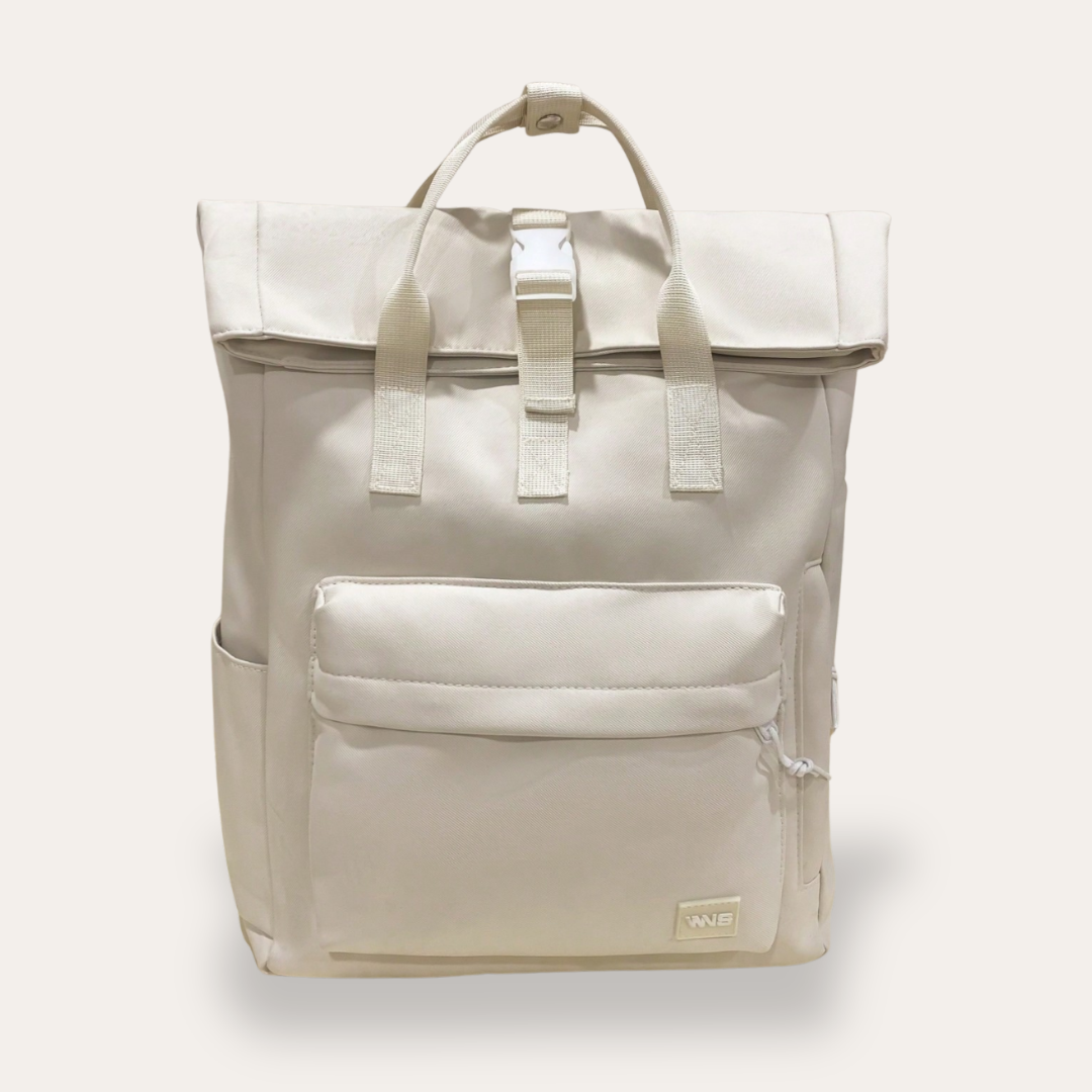Rolltop Damen Rucksack Canvas Freizeit Urban Bag Tagesrucksack | Vestea