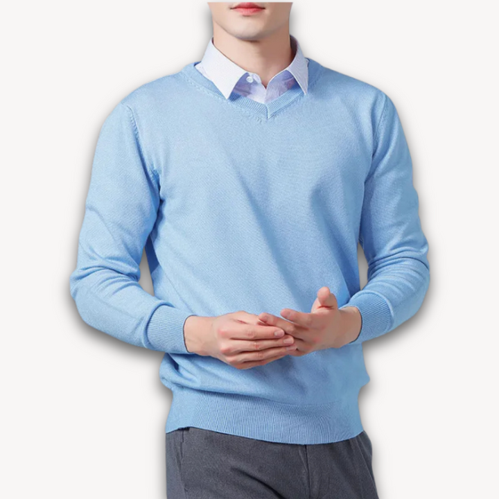 Herren Kaschmir Pullover mit V-Ausschnitt | Vestea