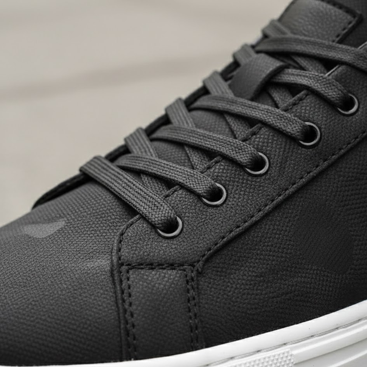 Zapatos de cuero con diseño texturizado y suela de caucho