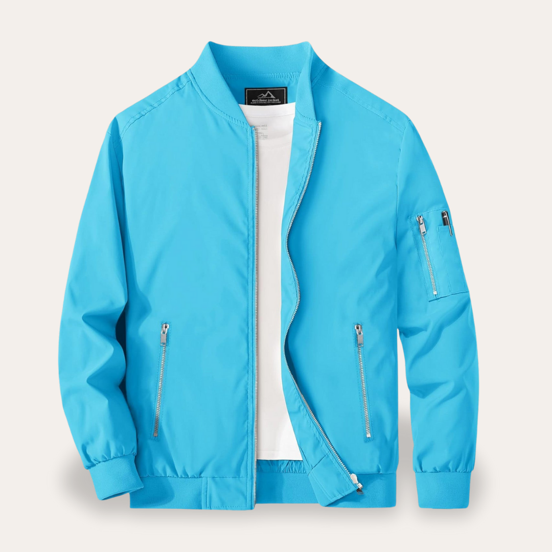 Herren Bomberjacke mit Reißverschluss Taschen Freizeitjacke | Vestea
