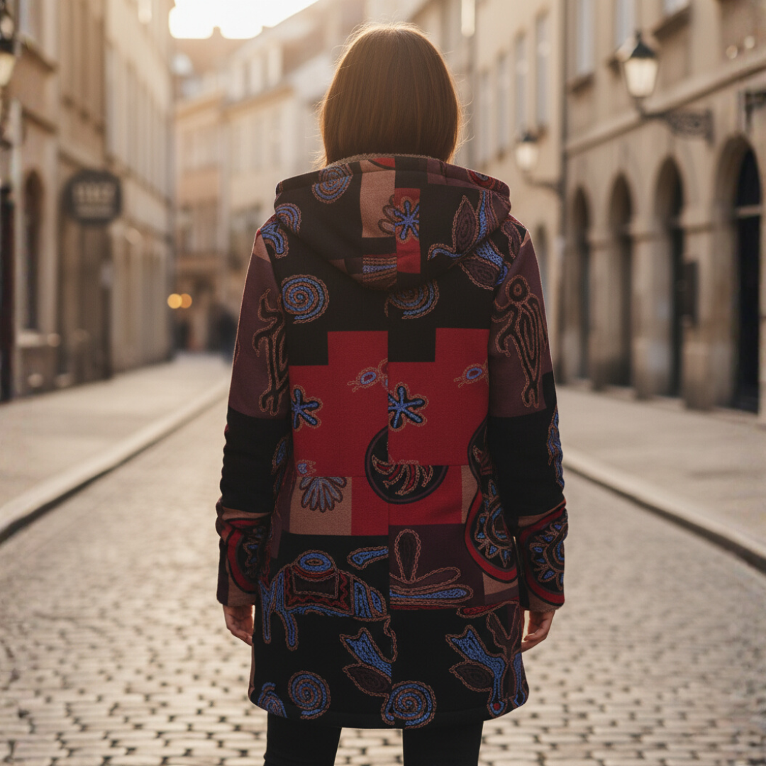 Damen Winterjacke mit Blumenmuster | Vestea