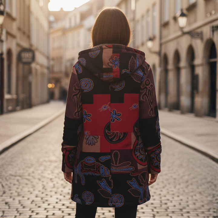 Damen Winterjacke mit Blumenmuster | Vestea