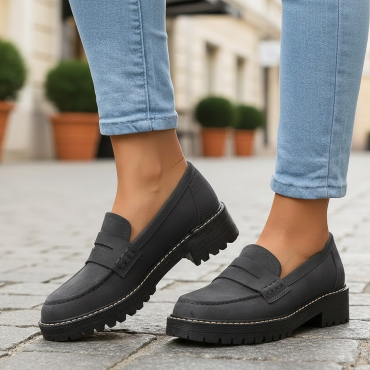 Mocasines ortopédicos para mujer con plantilla acolchada y ajuste ergonómico