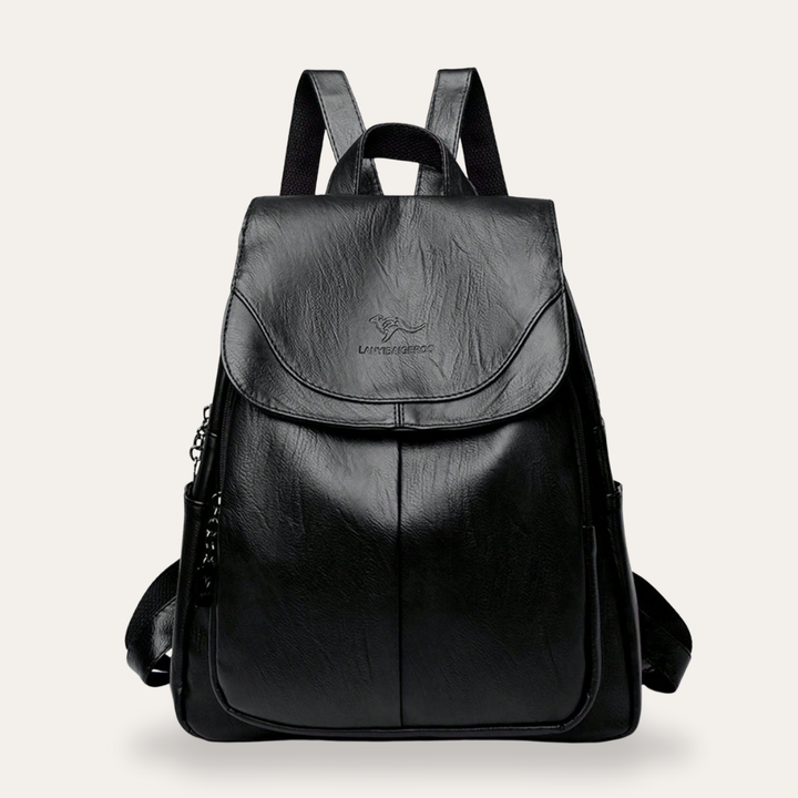 Vintage Damen Rucksack Kunstleder Diebstahlsicher City Daypack | Vestea