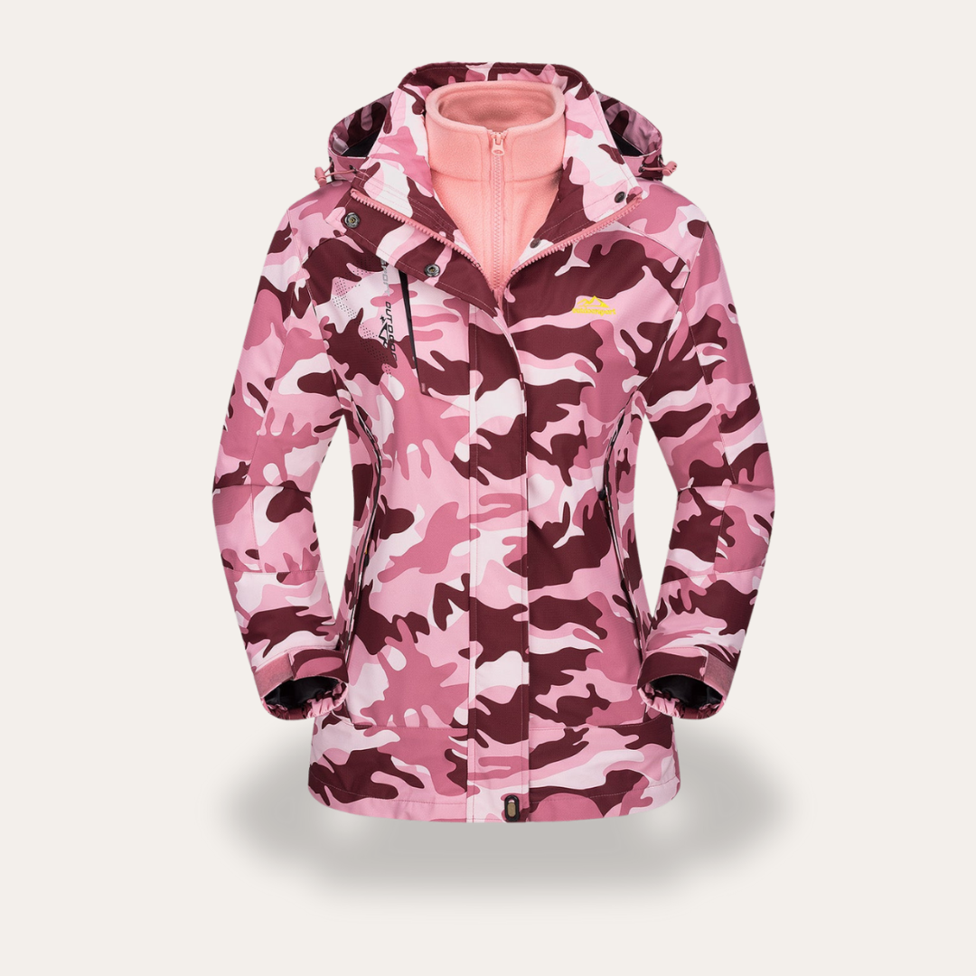 Damen Outdoorjacke wasserdicht mit Kapuze und Reißverschluss | Vestea