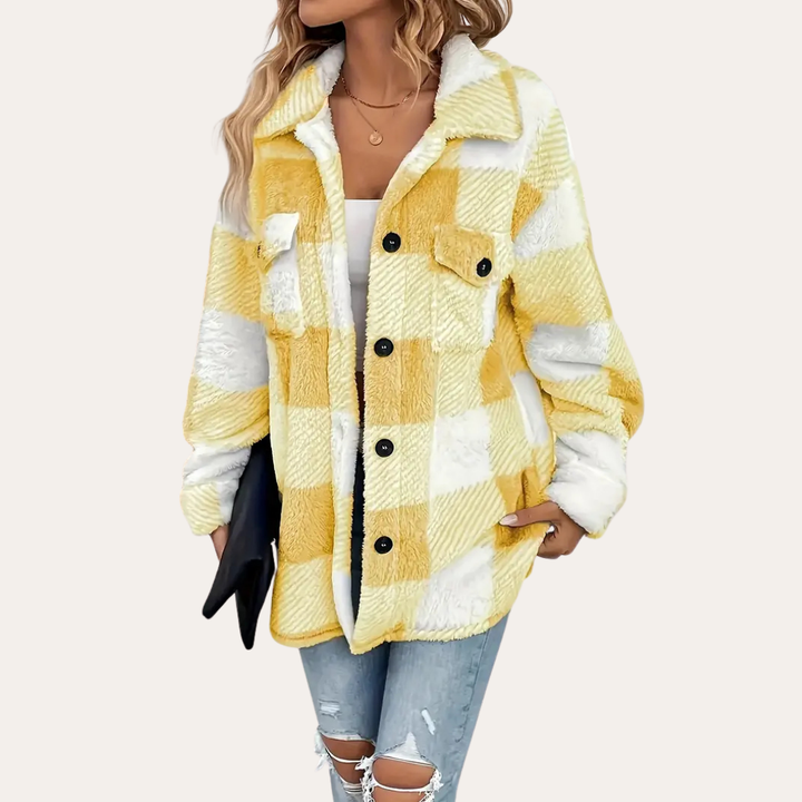 Gemusterte Flanelljacke für Damen | Vestea