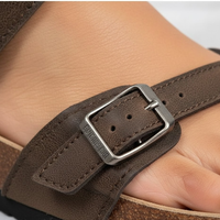 Women Summer Sandals Leather Upper Rubber Sole