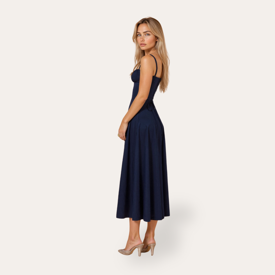 Damen Midi Kleid aus Viskose | Vestea
