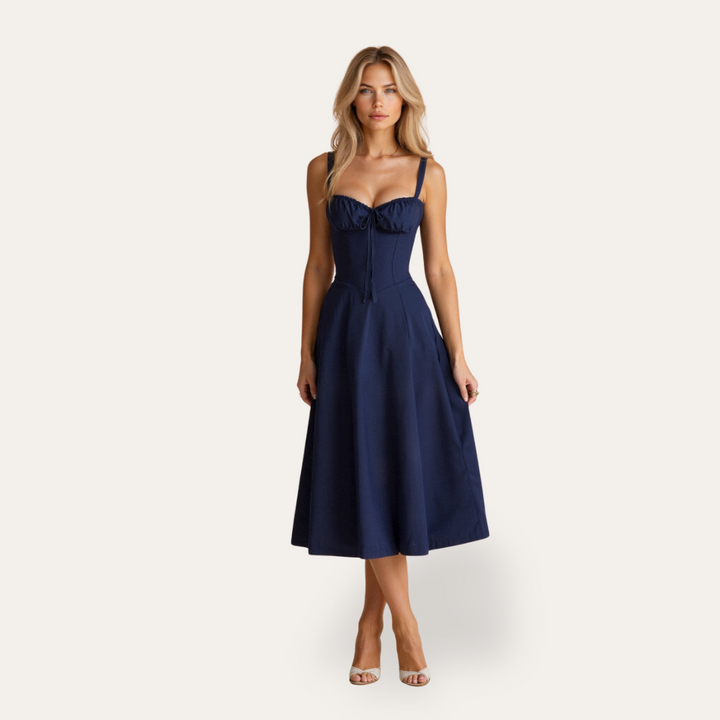 Damen Midi Kleid aus Viskose | Vestea