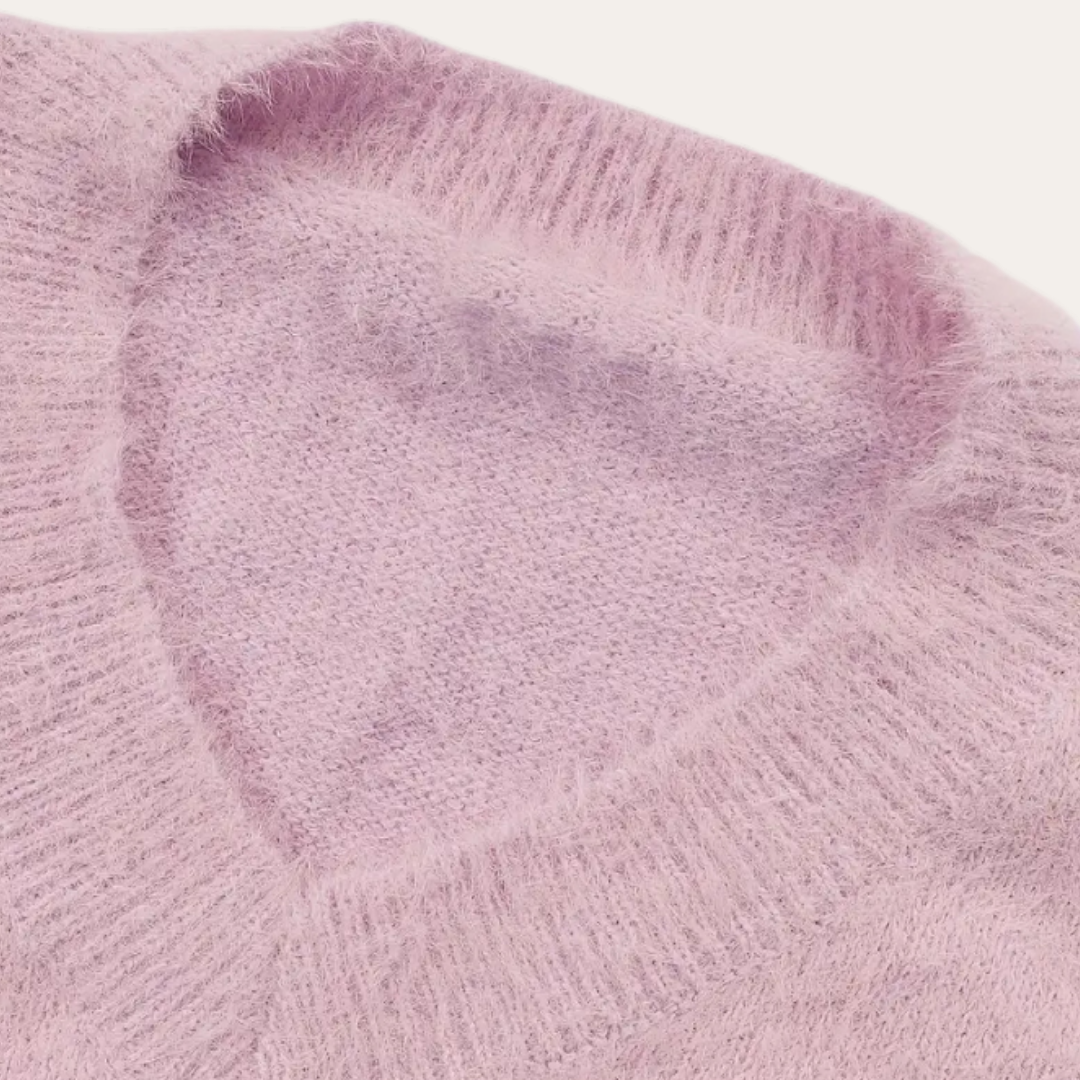 Strickpullover mit Perlendetails für Damen | Vestea