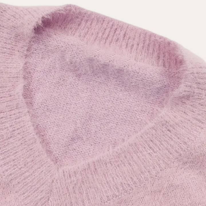 Strickpullover mit Perlendetails für Damen | Vestea