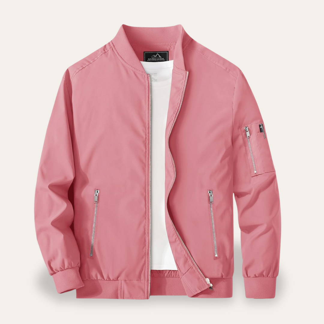 Herren Bomberjacke mit Reißverschluss Taschen Freizeitjacke | Vestea