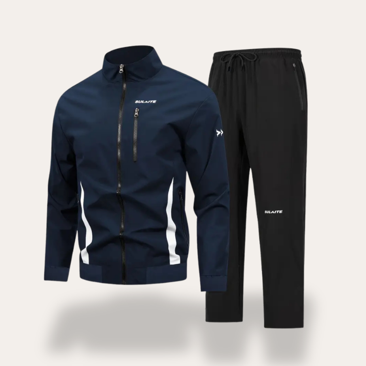 Sportliches Set für Herren Windbreaker Jacke und Jogginghose aus leichtem Material | Vestea