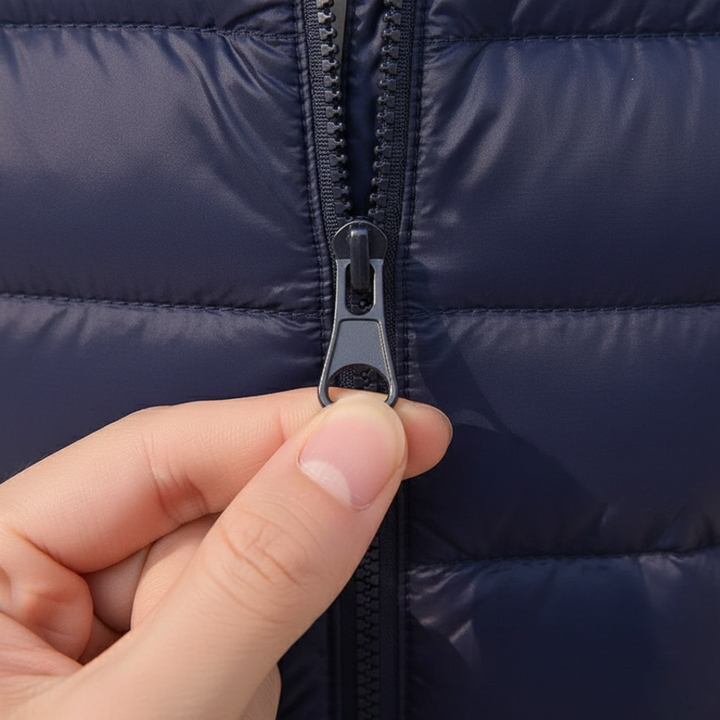 Veste sans manches matelassée ultralégère à fermeture éclair intégrale pour femmes