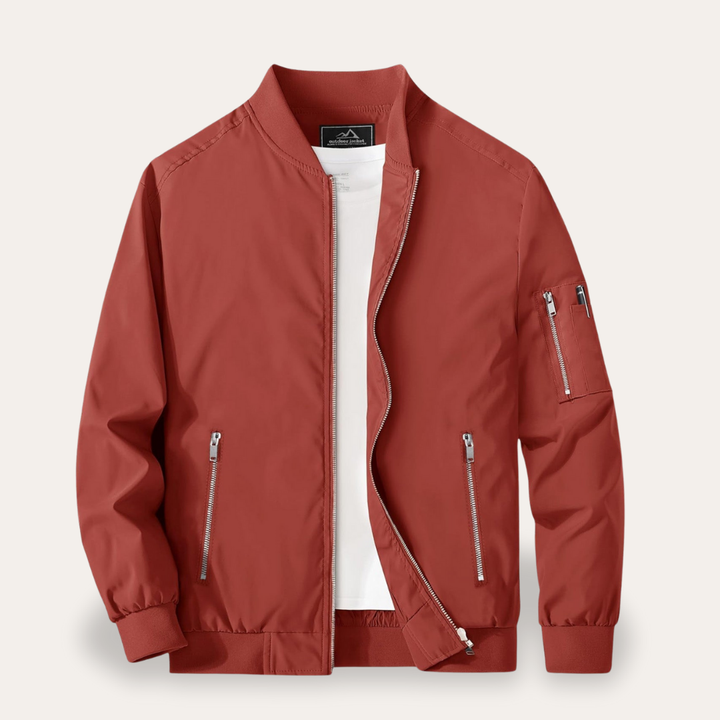 Herren Bomberjacke mit Reißverschluss Taschen Freizeitjacke | Vestea