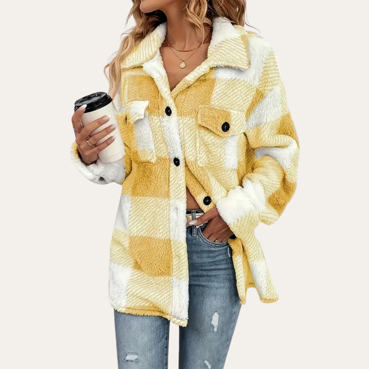 Gemusterte Flanelljacke für Damen | Vestea