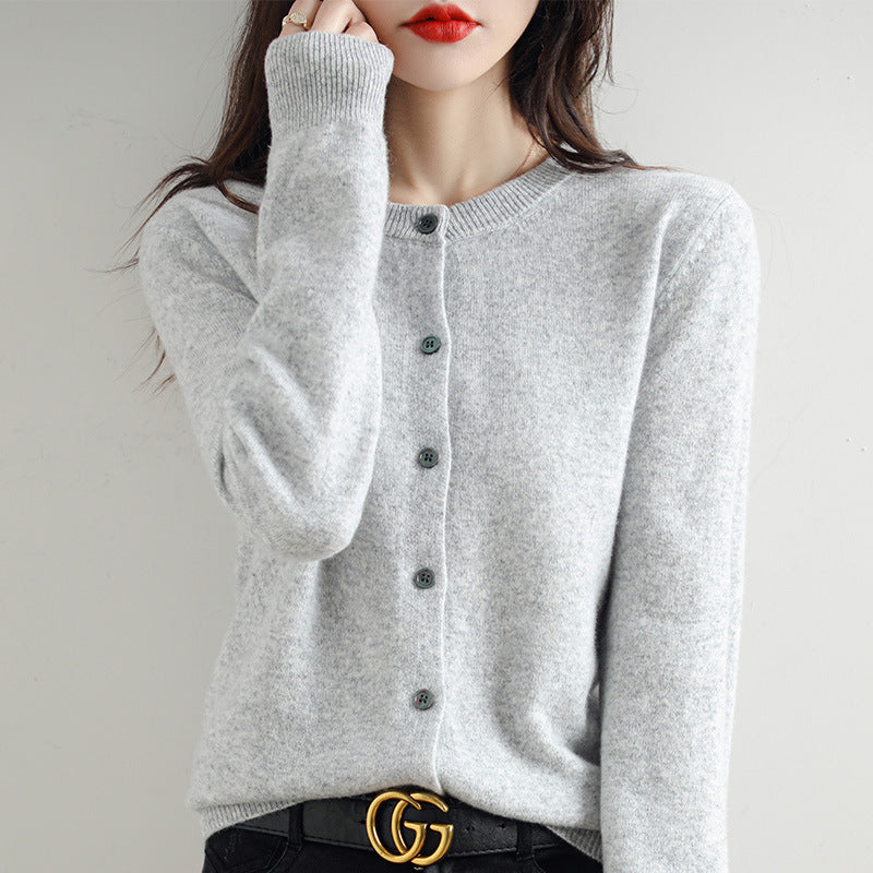 Sweater Button Up Mink Regular Fit Womens