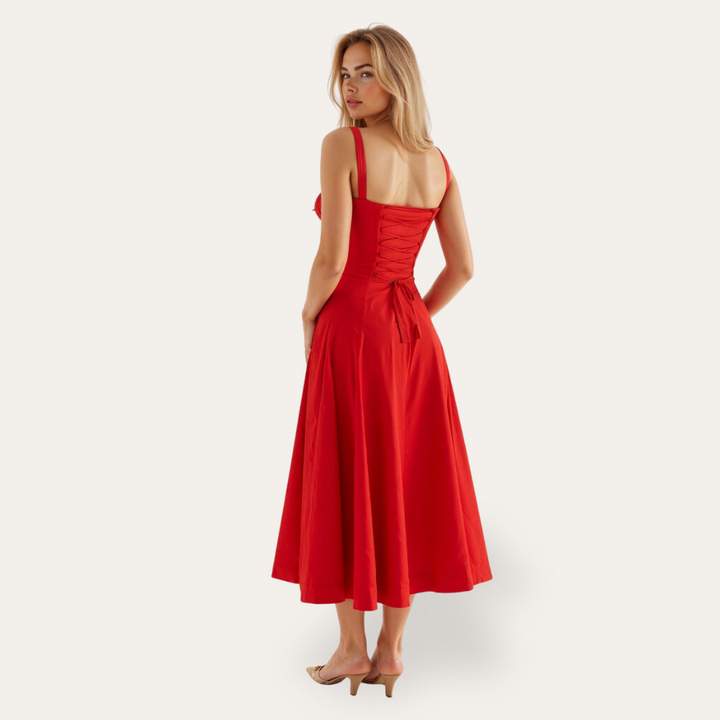 Damen Midi Kleid aus Viskose | Vestea