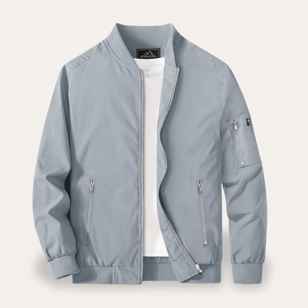 Herren Bomberjacke mit Reißverschluss Taschen Freizeitjacke | Vestea