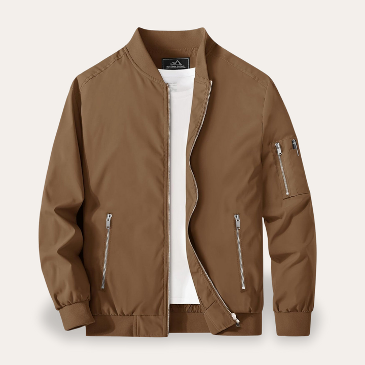 Herren Bomberjacke mit Reißverschluss Taschen Freizeitjacke | Vestea
