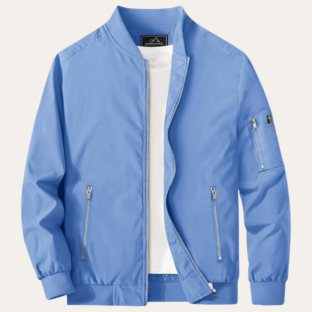 Herren Bomberjacke mit Reißverschluss Taschen Freizeitjacke | Vestea